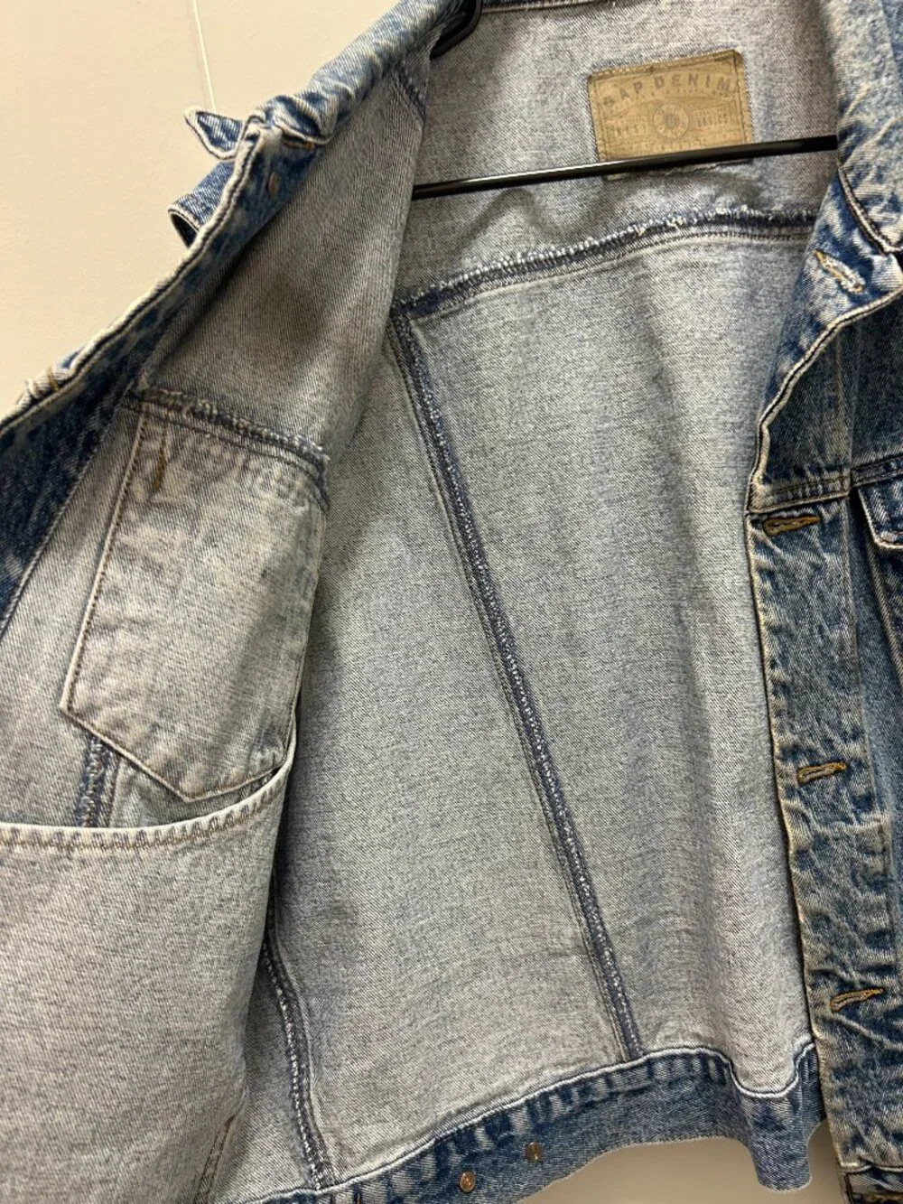 Vintage GAP Denim Vest Men's XL Blue Jean Trucker Button Up Sleeveless 90s Y2K